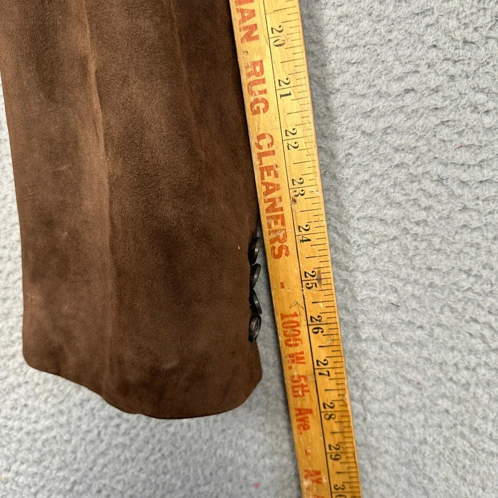Lauren Ralph Lauren Blazer Mens 48L Slim Brown Suede 100% Leather Sport Coat